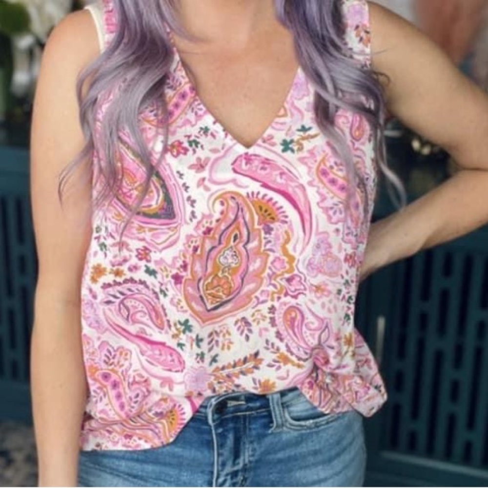 Staccato paisley print blouse size small